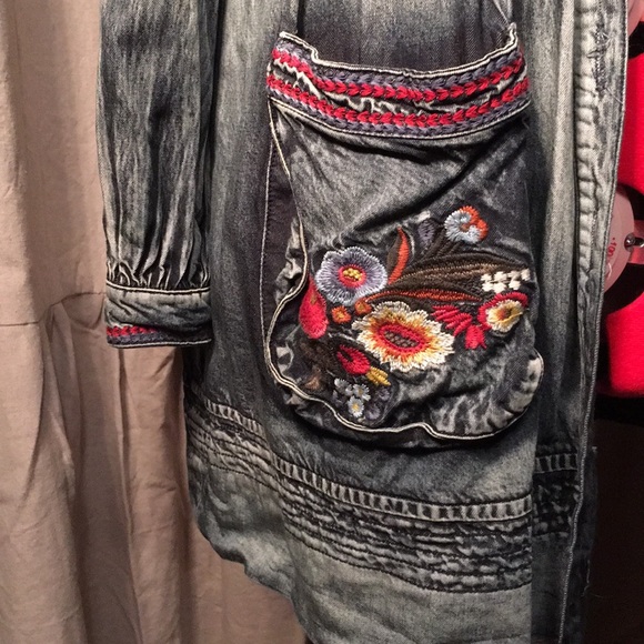 Denim Anthropologie Style Coat - Picture 2 of 5